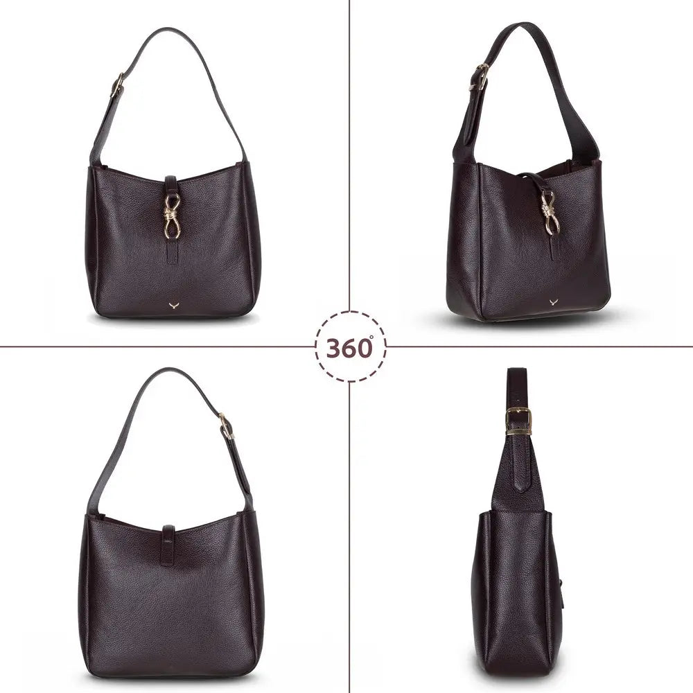 Hakiki Deri Azura Omuz Çanta - Kahve