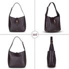 Hakiki Deri Azura Omuz Çanta - Kahve