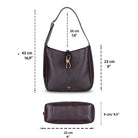 Hakiki Deri Azura Omuz Çanta - Kahve