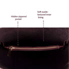 Hakiki Deri Azura Omuz Çanta - Bordo