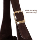 Süet Deri Azura Omuz Çanta - Süet Kahve