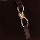 Süet Deri Azura Omuz Çanta - Süet Kahve