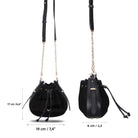 Süet Deri Valentina Kadın Çanta - Siyah