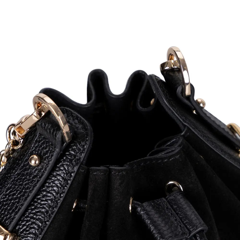 Süet Deri Valentina Kadın Çanta - Siyah