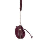 Süet Deri Valentina Kadın Çanta - Bordo