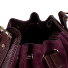 Süet Deri Valentina Kadın Çanta - Bordo