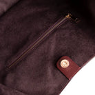 Süet Deri Carina Tote Çanta - Bordo