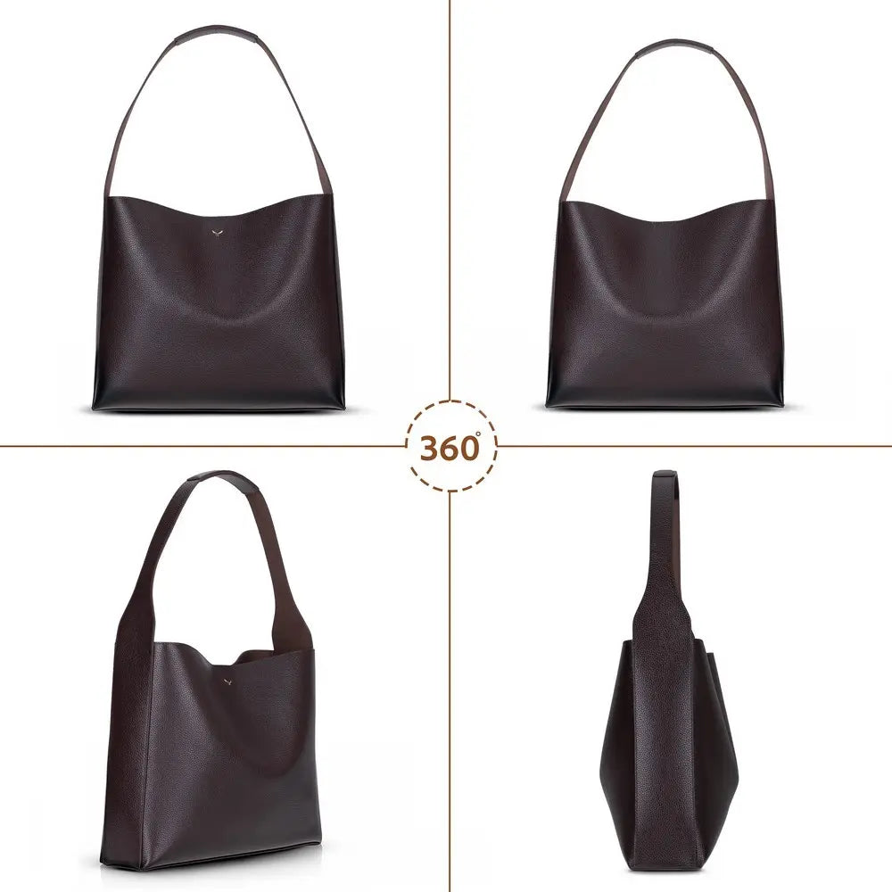 Hakiki Deri Stella Kadın Çanta - Kahve