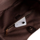 Süet Deri Carina Tote Çanta - Kahve