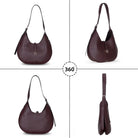 Hakiki Deri Rosa Kadın Çanta - Bordo