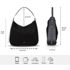 Süet Deri Carina Tote Çanta - Siyah