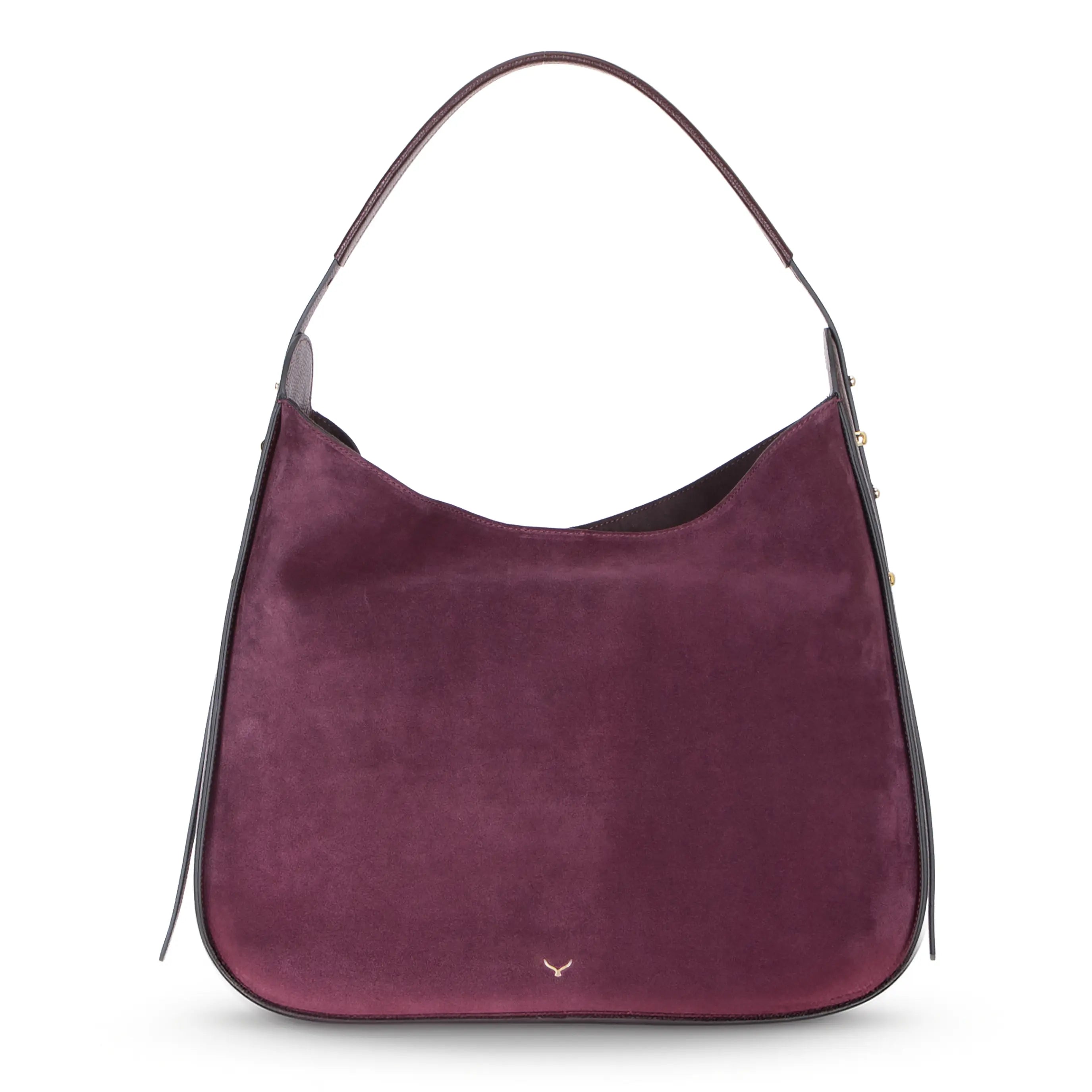 Süet Deri Carina Tote Çanta - Bordo