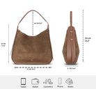 Süet Deri Carina Tote Çanta - Taba