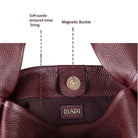 Hakiki Deri Cortina Kadın Çanta - Bordo