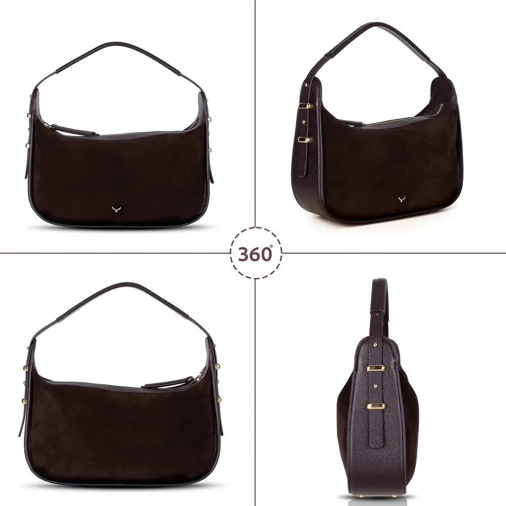 Süet Deri Dolcezza Tote Çanta - Kahve