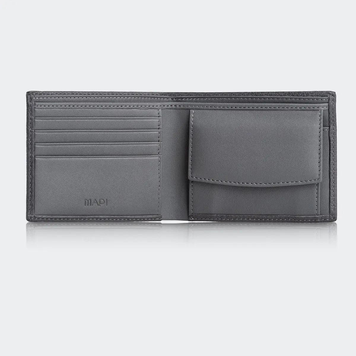 Hakiki Deri Erkek Elegant Cüzdan - Gri