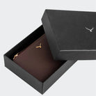 Hakiki Deri Kadın Fermuarlı Cüzdan - Kahve