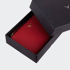 Hakiki Deri Kadın Fermuarlı Cüzdan - Kırmızı