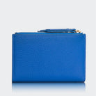 Hakiki Deri Kadın Fermuarlı Cüzdan - Mavi
