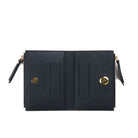 Hakiki Deri Kadın Fermuarlı Cüzdan - Siyah