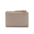 Hakiki Deri Kadın Fermuarlı Cüzdan - Vizon