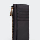 Hakiki Deri Kadın Fermuarlı Kartlıklı Cüzdan - Siyah