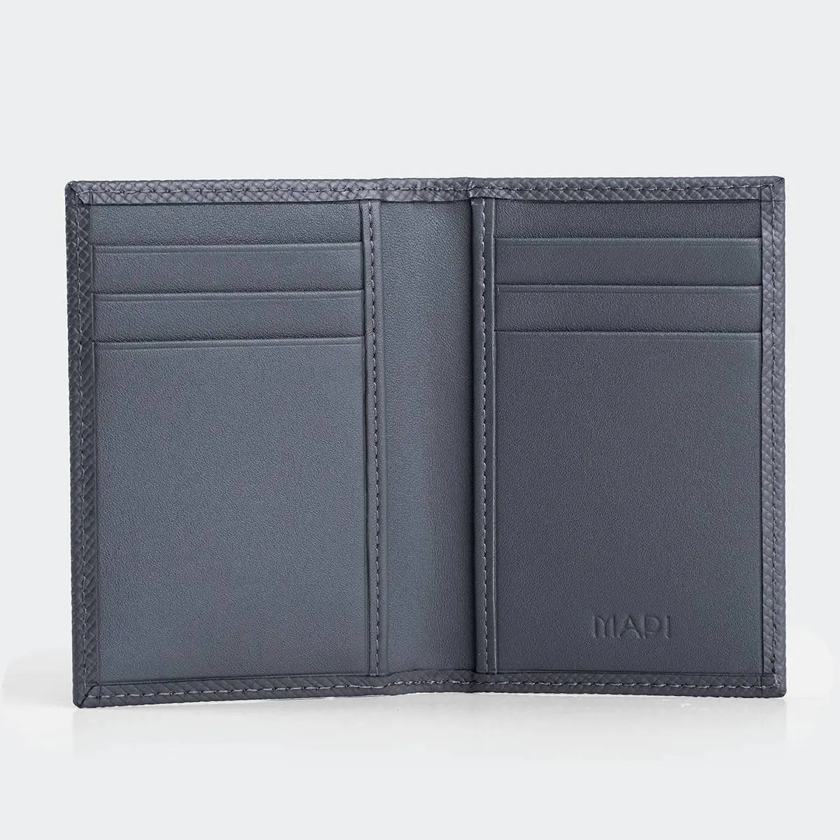 Hakiki Deri Erkek İkon Kartlık Cüzdan - Gri