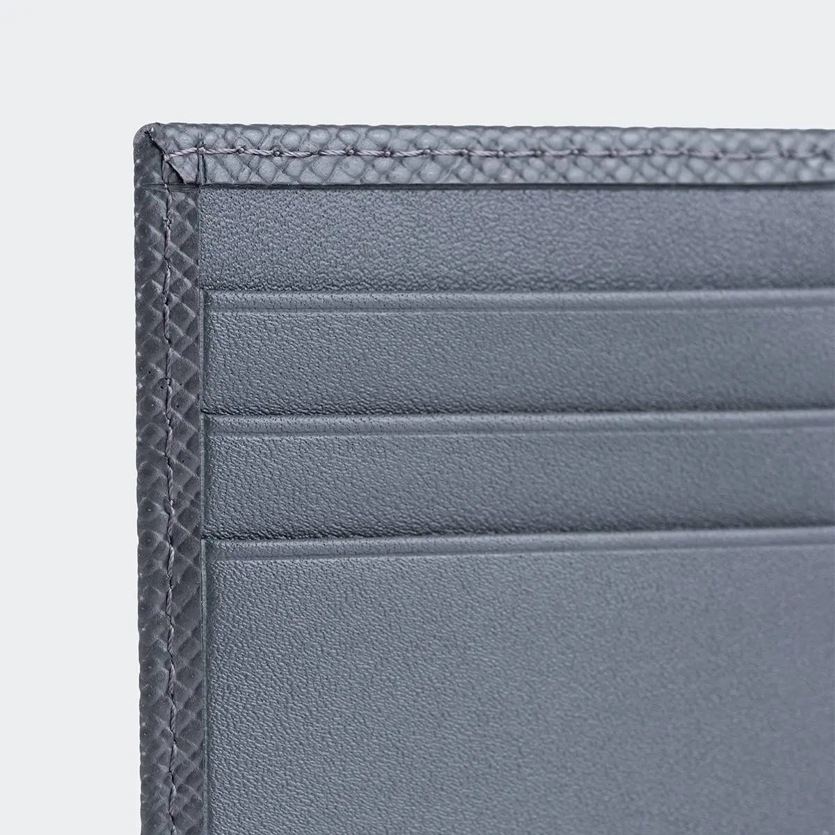 Hakiki Deri Erkek İkon Kartlık Cüzdan - Gri