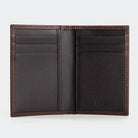 Hakiki Deri Erkek İkon Kartlık Cüzdan - Kahve