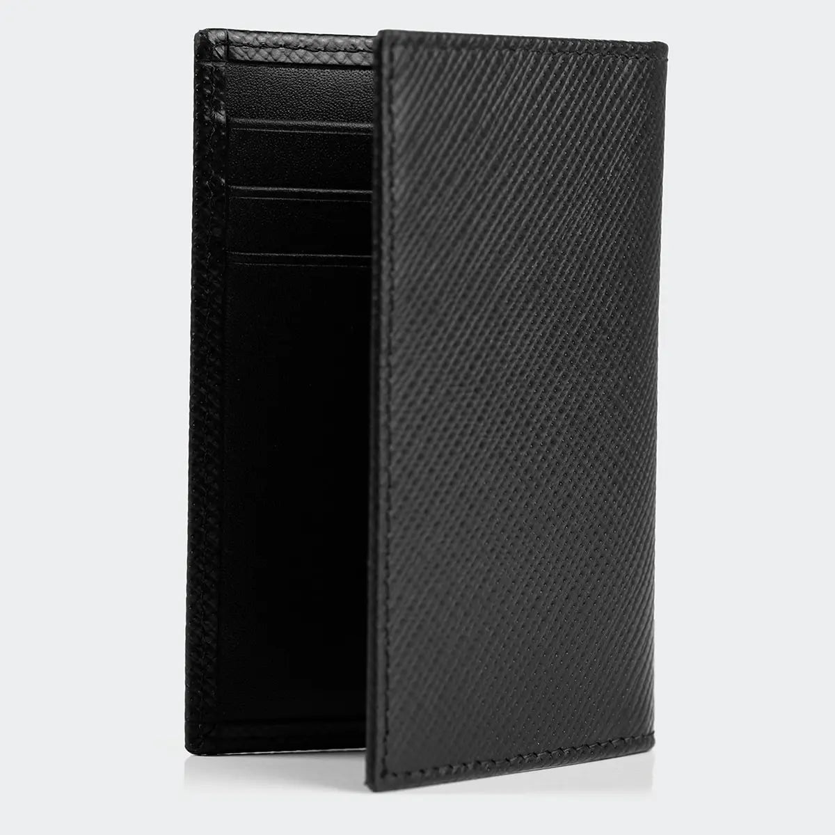 Hakiki Deri Erkek İkon Kartlık Cüzdan - Siyah