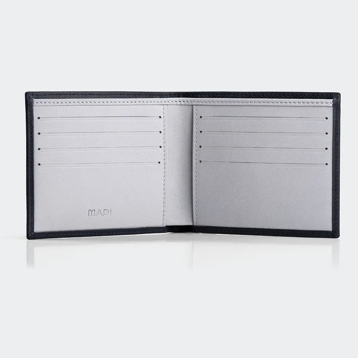 Hakiki Deri Erkek Kompakt  Cüzdan - Mavi