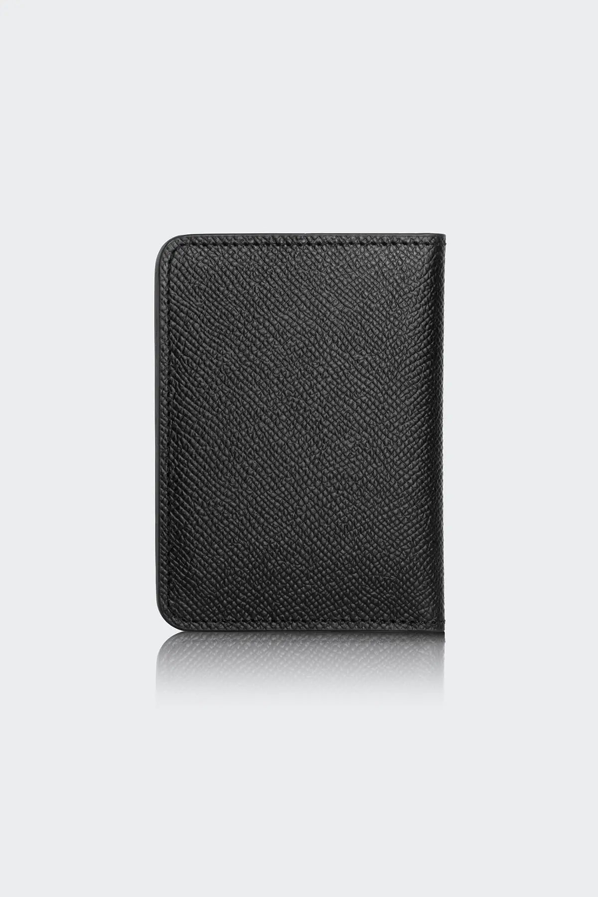 Hakiki Deri Erkek Kompakt Kartlık Cüzdan - Siyah