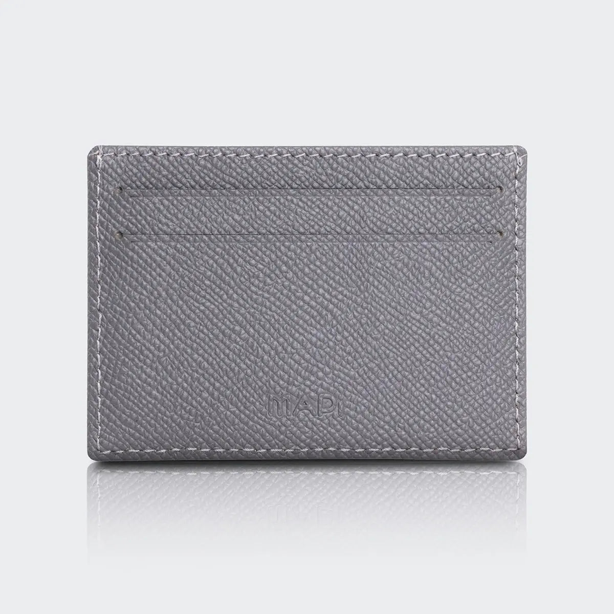 Hakiki Deri Erkek Mini Kartlık Cüzdan - Gri