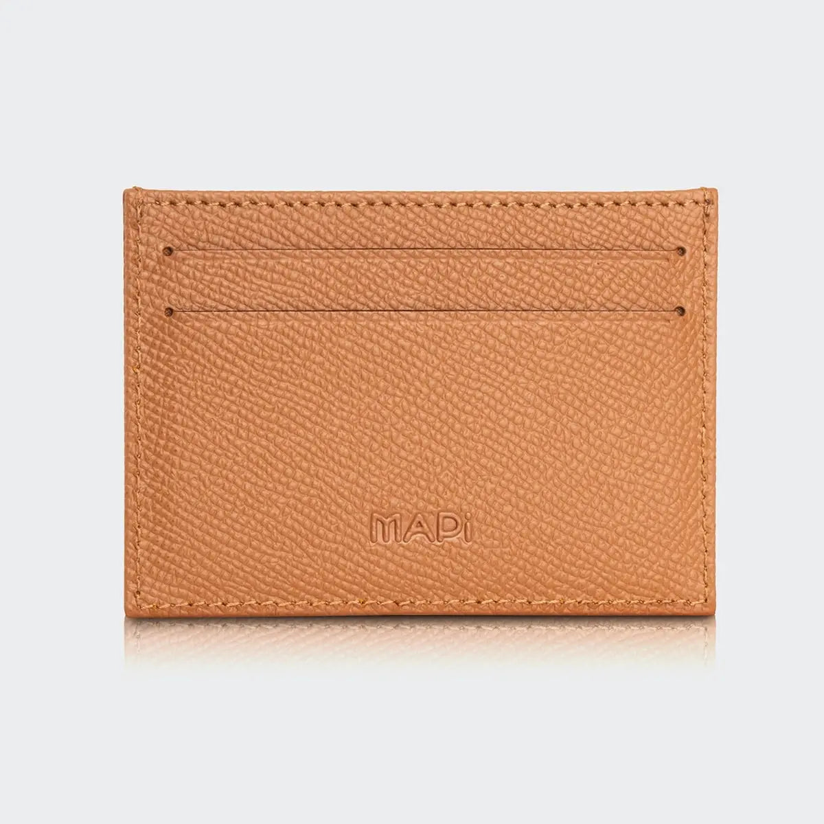 Hakiki Deri Erkek Mini Kartlık Cüzdan - Taba