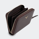 Hakiki Deri Kadın Mini Cüzdan - Kahve