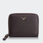 Hakiki Deri Kadın Mini Cüzdan - Kahve