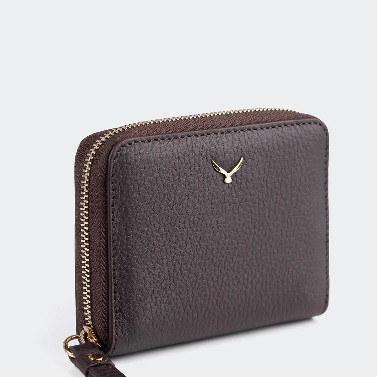 Hakiki Deri Kadın Mini Cüzdan - Kahve