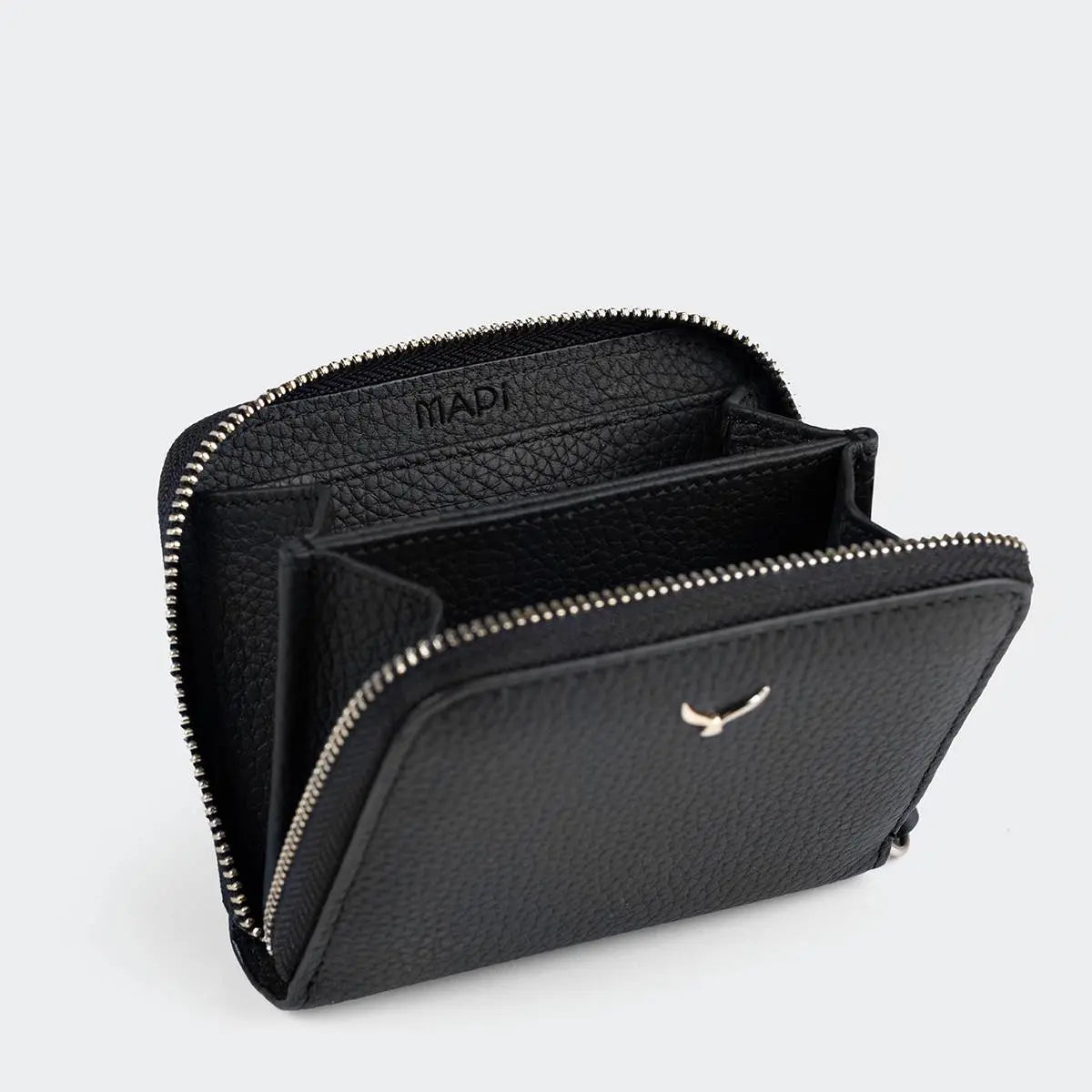 Hakiki Deri Kadın Mini Cüzdan - Siyah