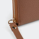 Hakiki Deri Kadın Mini Cüzdan - Taba