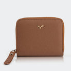 Hakiki Deri Kadın Mini Cüzdan - Taba