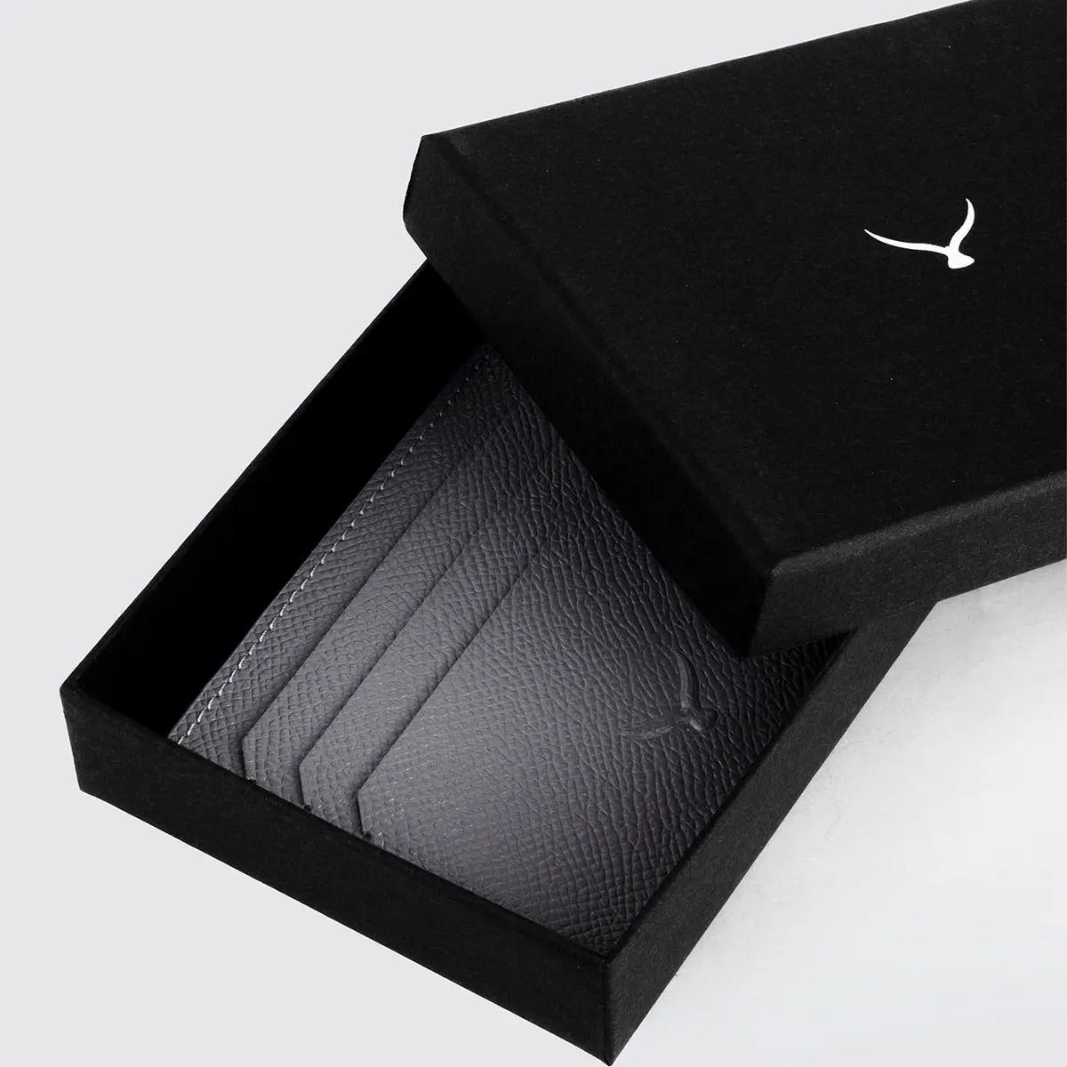 Hakiki Deri Erkek Minimal Kartlık Cüzdan - Gri