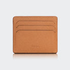 Hakiki Deri Erkek Minimal Kartlık Cüzdan -Taba