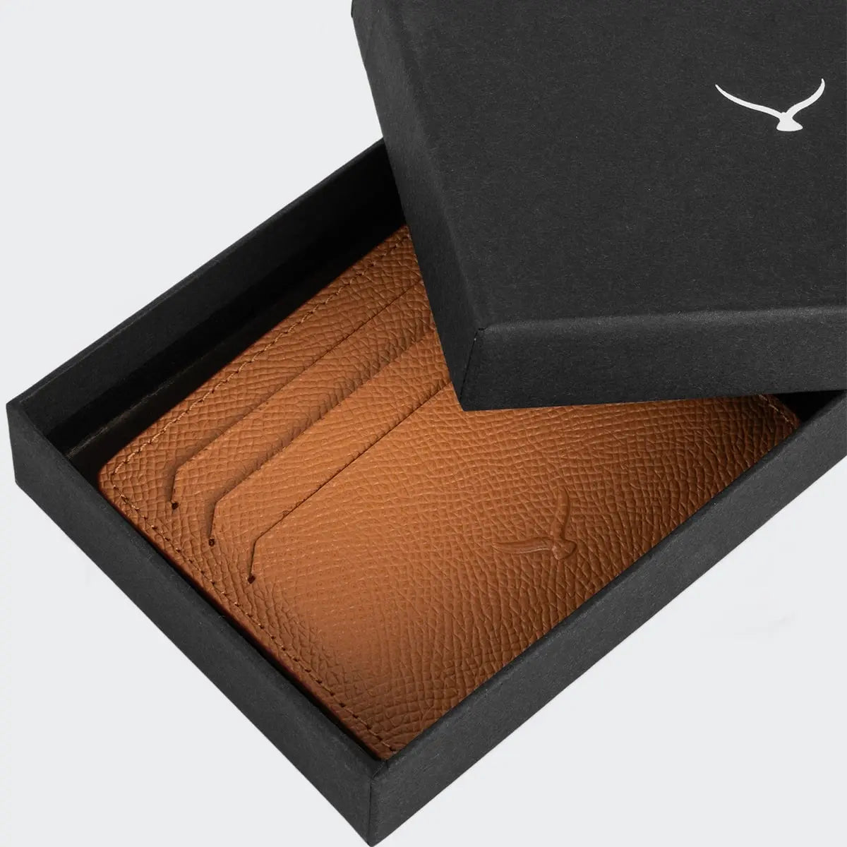 Hakiki Deri Erkek Minimal Kartlık Cüzdan -Taba