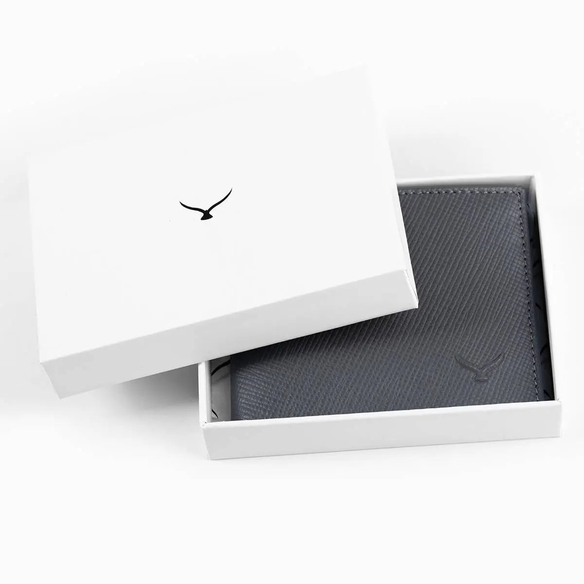 Hakiki Deri Erkek Modern Cüzdan - Gri