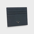 Hakiki Deri Erkek Slim Kartlık Cüzdan - Mavi
