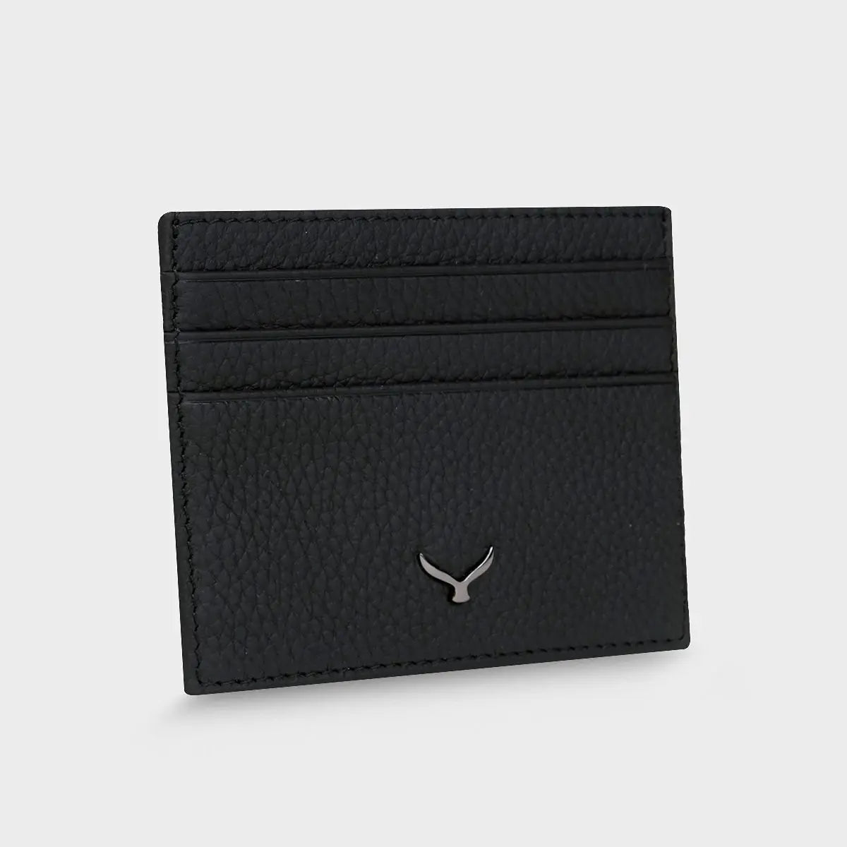 Hakiki Deri Erkek Slim Kartlık Cüzdan - Siyah