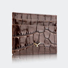 Hakiki Deri Kadın Slim Kartlıklı Cüzdan - Kahve