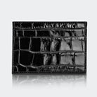 Hakiki Deri Kadın Slim Kartlıklı Cüzdan - Siyah