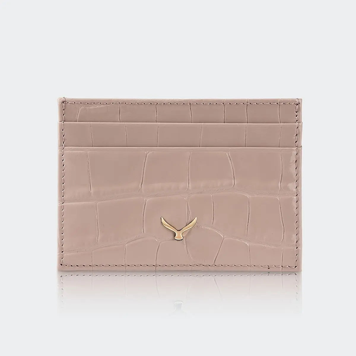 Hakiki Deri Kadın Slim Kartlıklı Cüzdan - Vizon