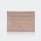 Hakiki Deri Kadın Slim Kartlıklı Cüzdan - Vizon